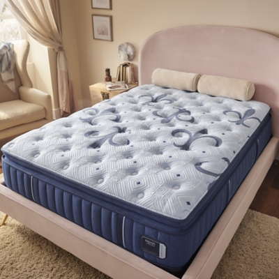 Stearns & Foster Estate Firm Pillowtop Queen, Navy, large