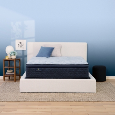 Serta Perfect Sleeper Best Day 14.5" Plush Pillow Top King Mattress, Blue, large