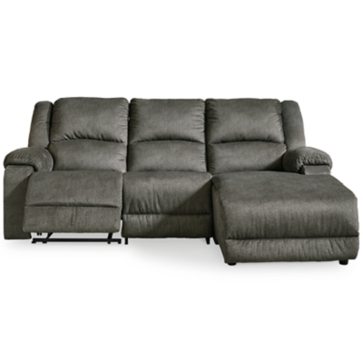 Reclining couch with online chaise lounge