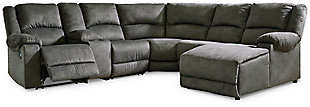 Benlocke 6-Piece Reclining Sectional with Chaise, Flannel, large
