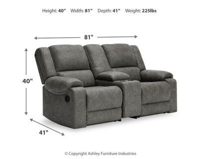 Benlocke 3-Piece Reclining Loveseat with Console, , large