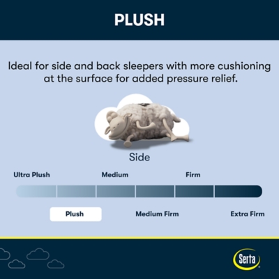 Serta Perfect Sleeper Astounding Day 10.5" Plush Twin Mattres, Off White, large