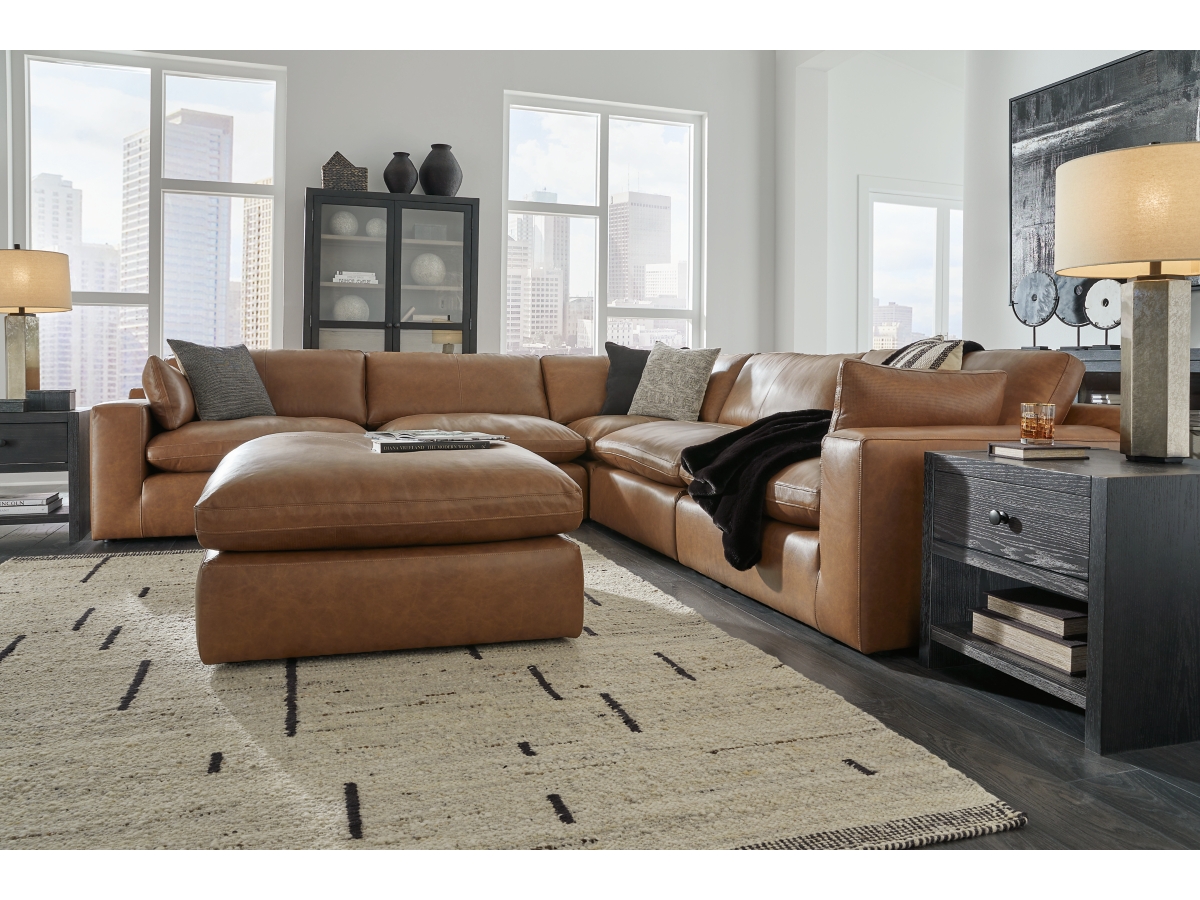 Emilia 5-Piece Leather Modular Sectional | Ashley, image size:1200x900