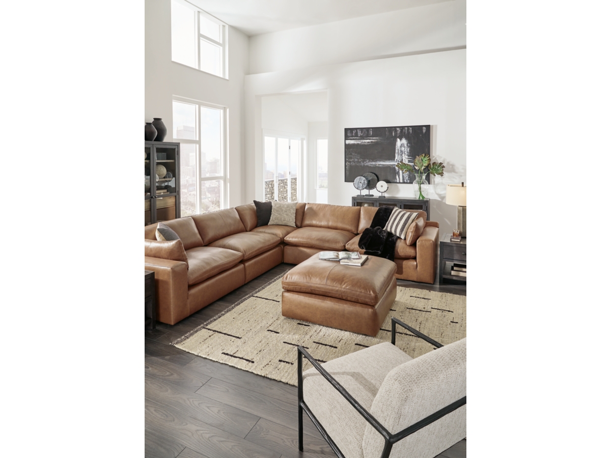 Emilia 5-Piece Leather Modular Sectional | Ashley, image size:1200x900