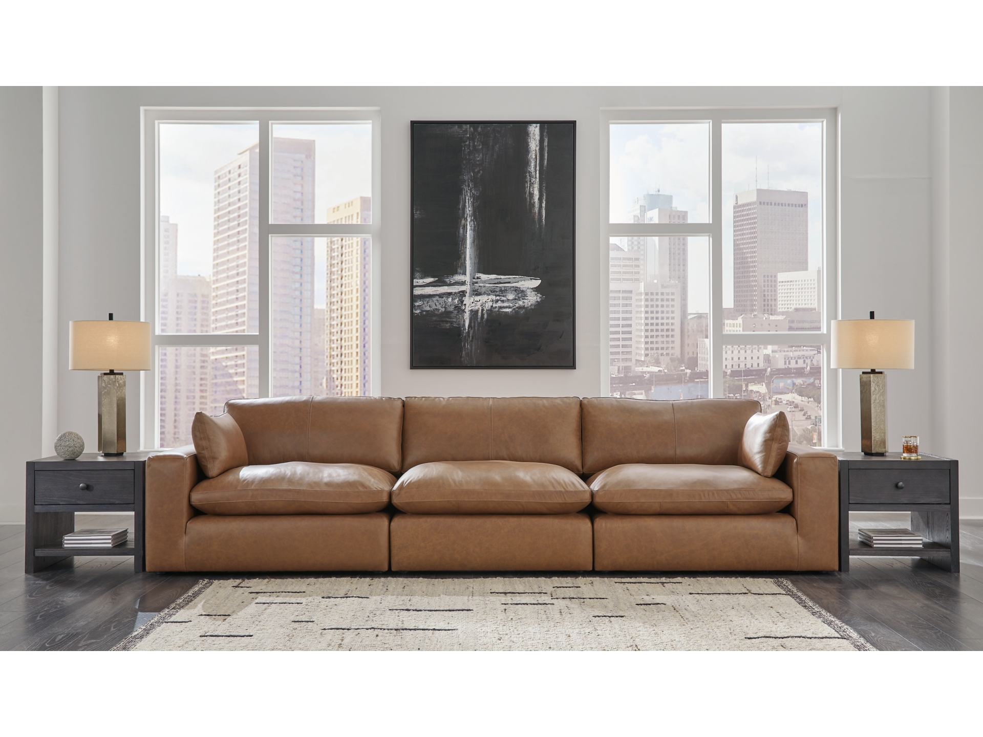 Image 1 of Emilia Leather Modular Sectional