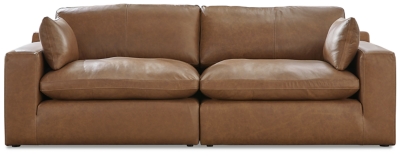 Emilia 2-Piece Sectional Loveseat, Caramel, large
