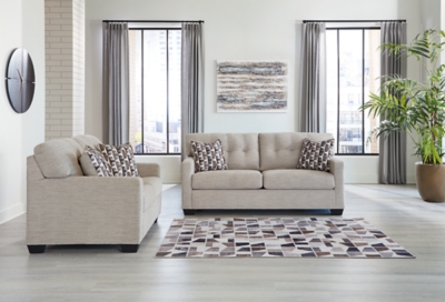 Mahoney Sofa and Loveseat, Pebble, rollover