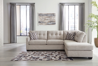Mahoney 2-Piece Sectional with Chaise, Pebble, rollover