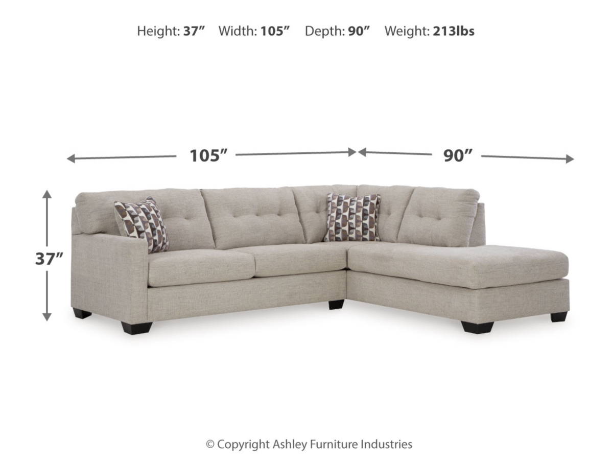 Mahoney 2-Piece Sectional with Chaise | Ashley