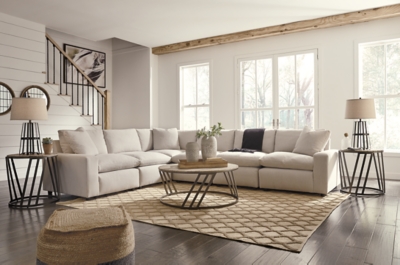 Savesto 6-Piece Sectional, Ivory, large