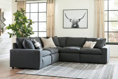 Savesto 5-Piece Sectional, Charcoal, large