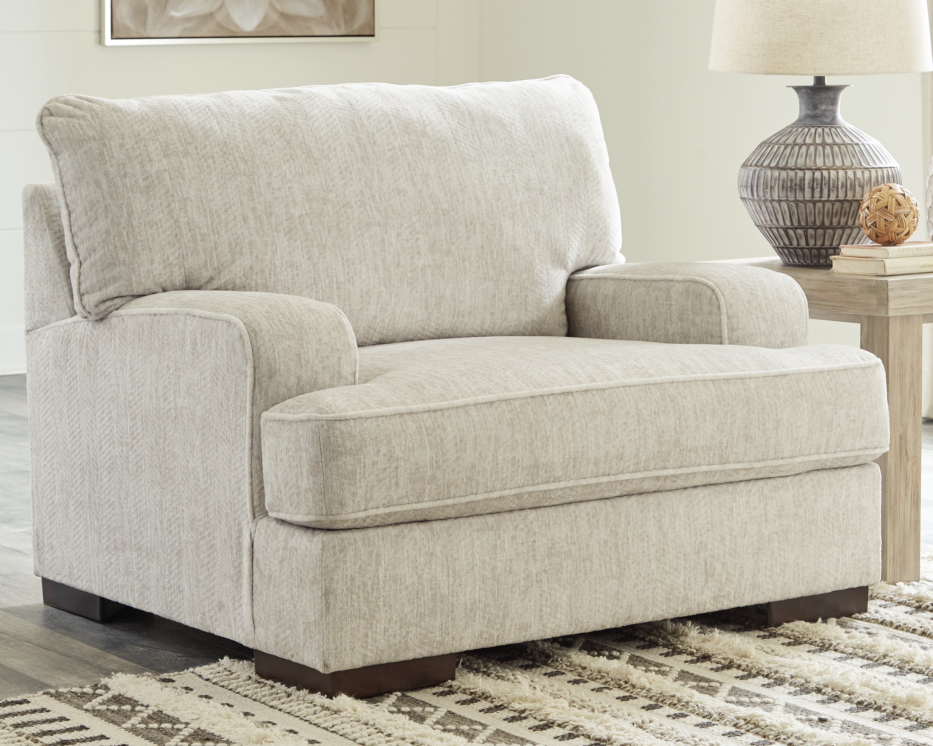 Oversized chair deals and ottoman clearance