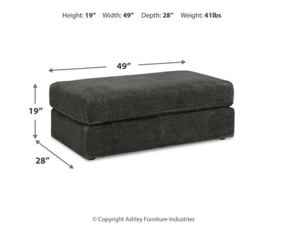 Karinne Oversized Accent Ottoman, Smoke, large