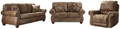 Larkinhurst Sofa, Loveseat and Recliner, Earth