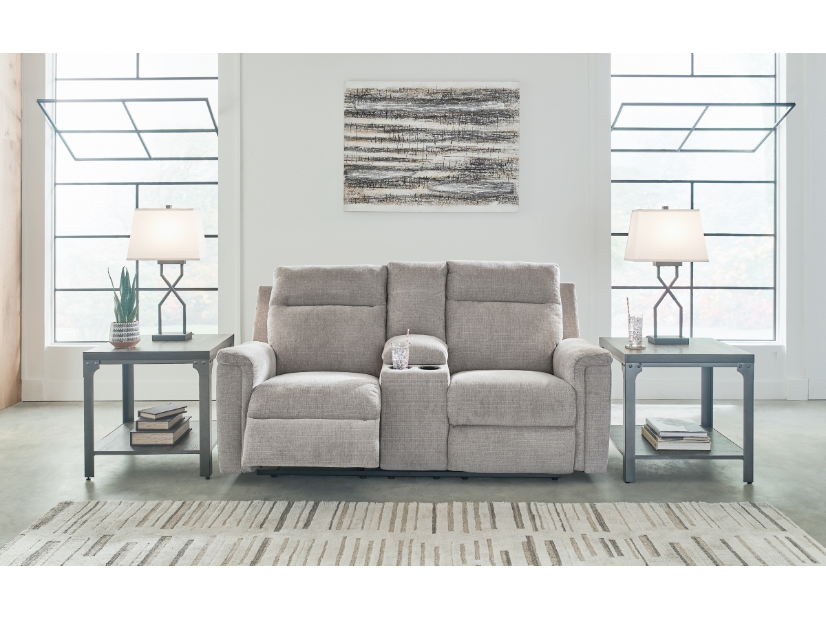 Barnsana Power Reclining Loveseat with Console | Ashley