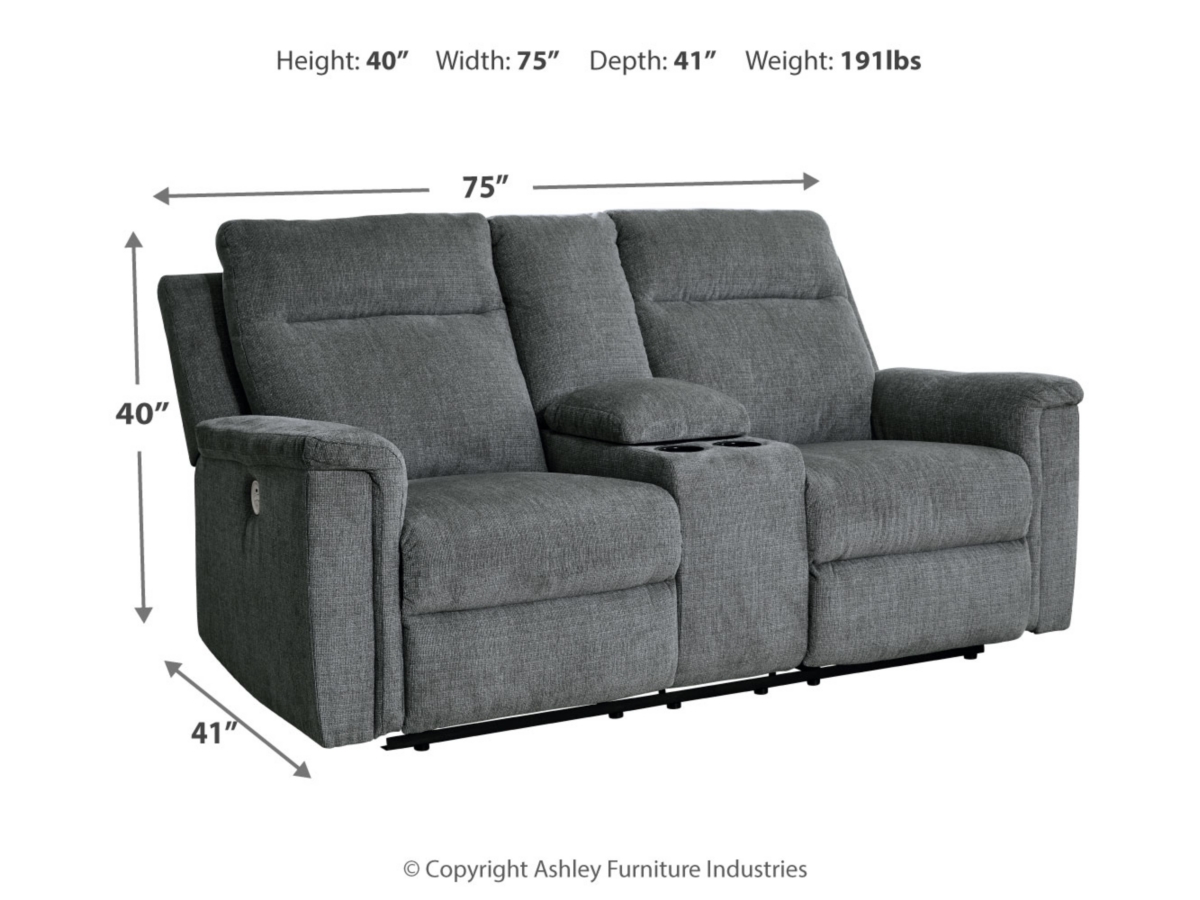 Barnsana Power Reclining Loveseat with Console Barnsana Power Reclining Loveseat with Console