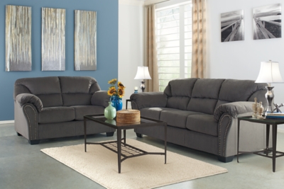Kinlock Sofa and Loveseat, Charcoal, large