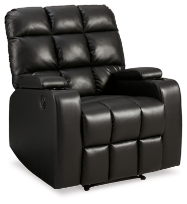 Kennebec Power Recliner, Black, large