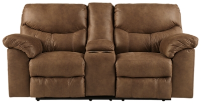 Boxberg Reclining Loveseat with Console, Bark, large