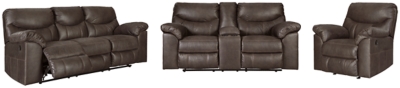 APG-33803SLR Boxberg Sofa, Loveseat and Recliner, Teak sku APG-33803SLR