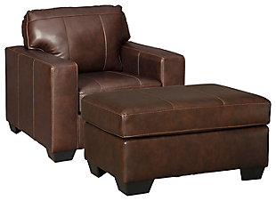 Morelos Chair and Ottoman, Chocolate, large