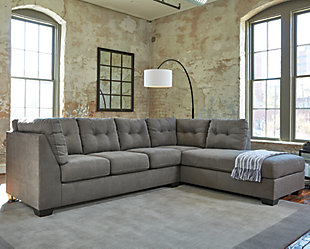 Pitkin 2-Piece Sectional with Chaise, Slate, rollover