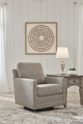 Bralynn Swivel Glider Accent Chair, Linen