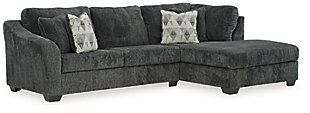 Biddeford 2-Piece Sleeper Sectional with Chaise, Shadow, large