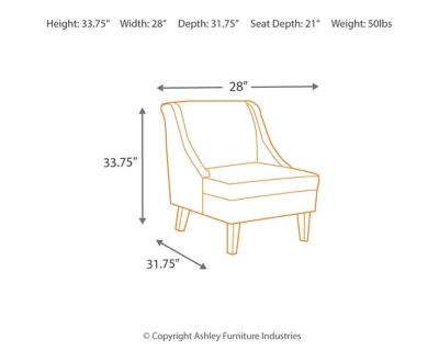 Clarinda Accent Chair, Gray, large