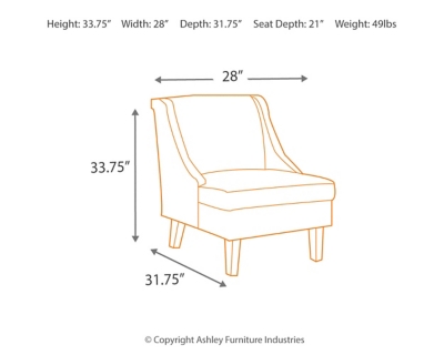 Clarinda Accent Chair, Cream, large