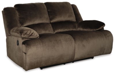 Clonmel Reclining Loveseat, Chocolate, large