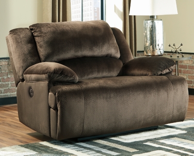 Clonmel Oversized Power Recliner, Chocolate, large