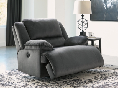 Clonmel Oversized Power Recliner, Charcoal, large