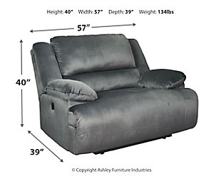 Clonmel Oversized Power Recliner, Charcoal, large