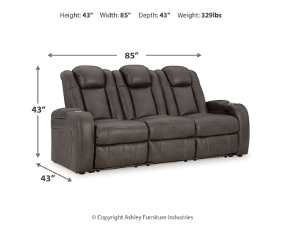 Fyne-Dyme Power Reclining Sofa, Shadow, large