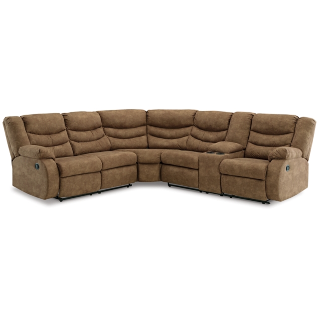 Partymate 2-Piece Manual Reclining Sectional with Console