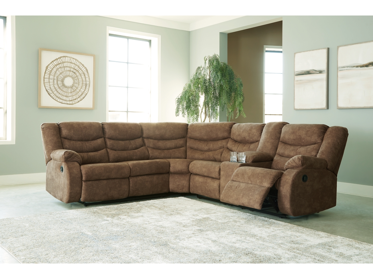 Partymate 2 Piece Manual Reclining Sectional with Console Ashley