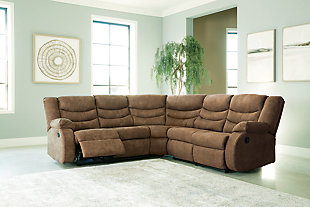Partymate 2-Piece Reclining Sectional, Brindle, rollover