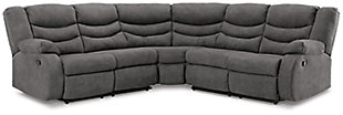 Partymate 2-Piece Reclining Sectional, Slate, large