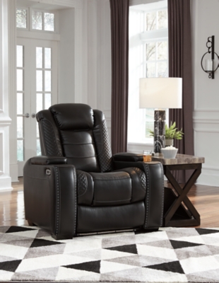 3700313 Party Time Dual Power Recliner, Midnight sku 3700313