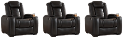 Party Time 3-Piece Home Theater Seating, Midnight, large