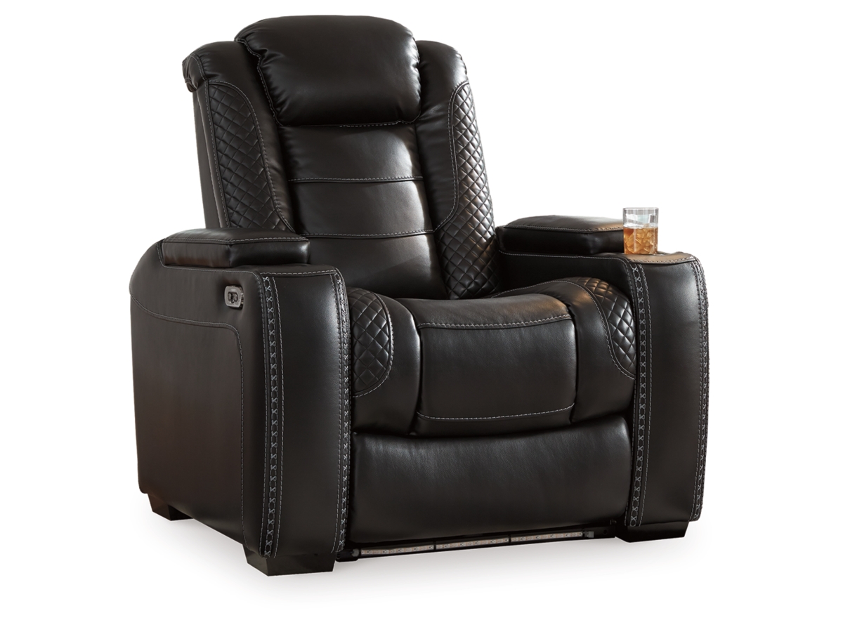 Backtrack Dual Power Leather Recliner