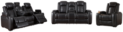 APG-37003SLR Party Time Sofa, Loveseat and Recliner, Midnight sku APG-37003SLR