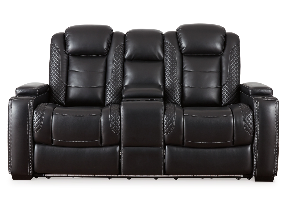 Party Time Dual Power Reclining Loveseat with Console | Ashley