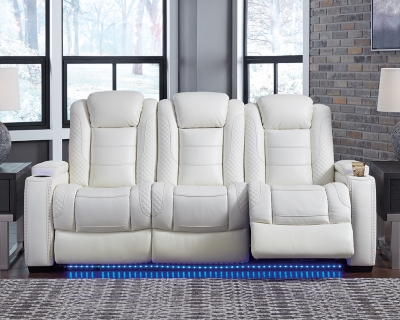 Ashley Furniture Party Time Recliner, Ashley Furniture White Leather Reclining Sofa