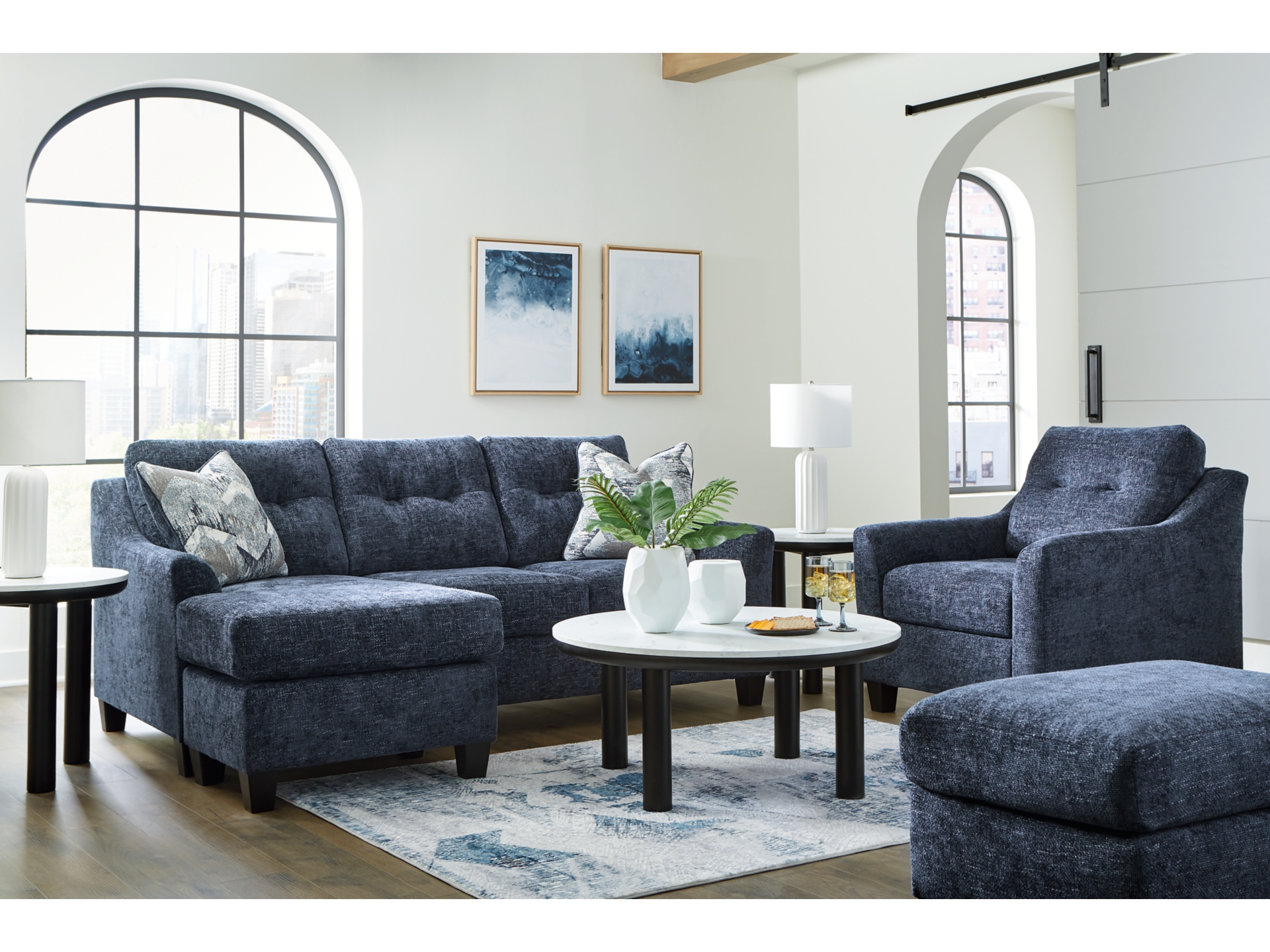 Keenelynn Sofa Chaise, Chair, and Ottoman