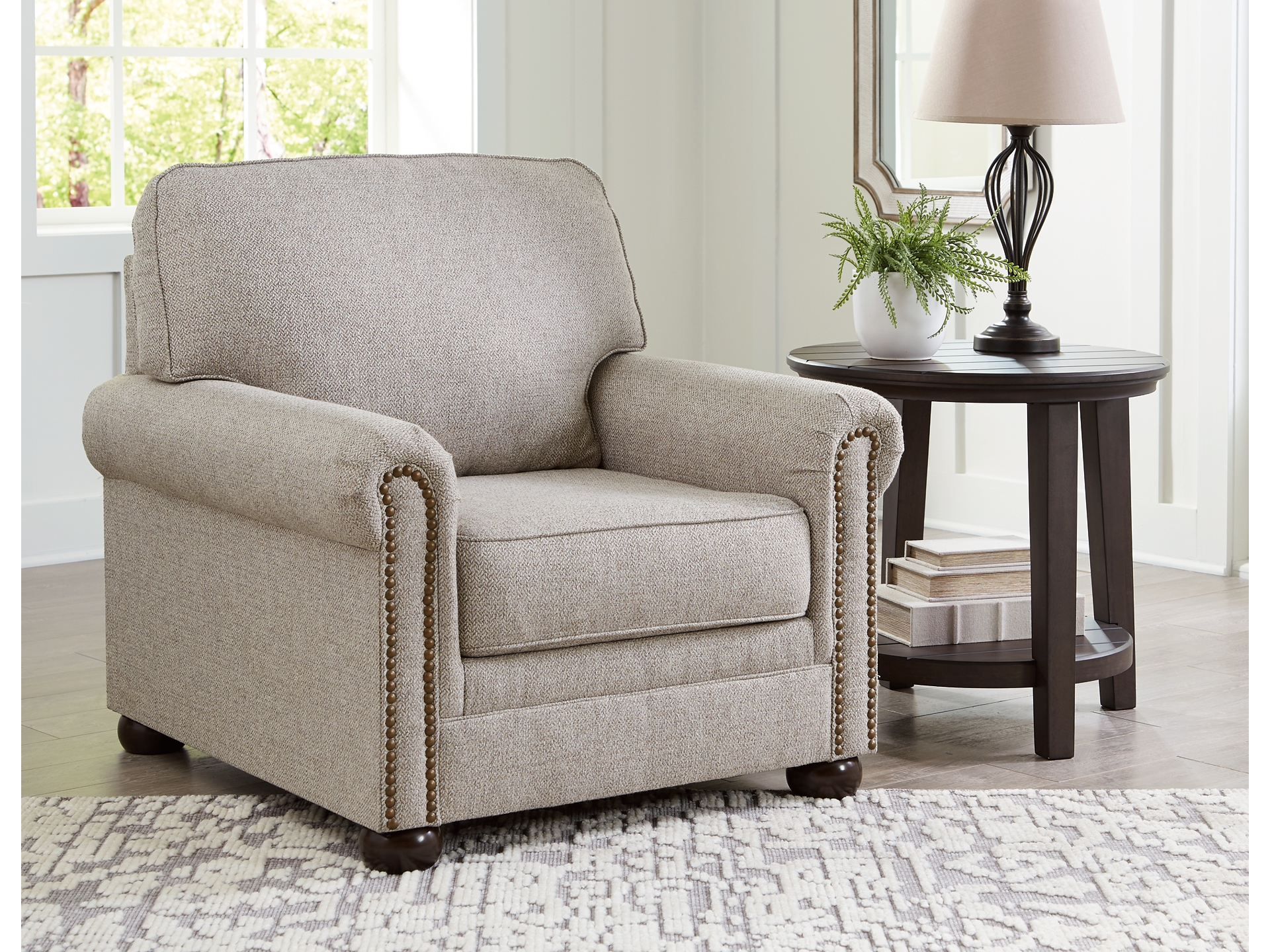 Image 2 of Gaelon Sofa and Loveseat-chair ottoman Dune