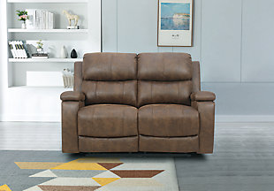 Marwood Reclining Loveseat, Brown, rollover