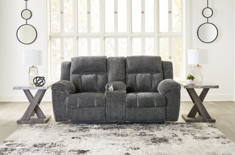 Frohn Reclining Loveseat with Console – ASHLEY（アシュレイ）