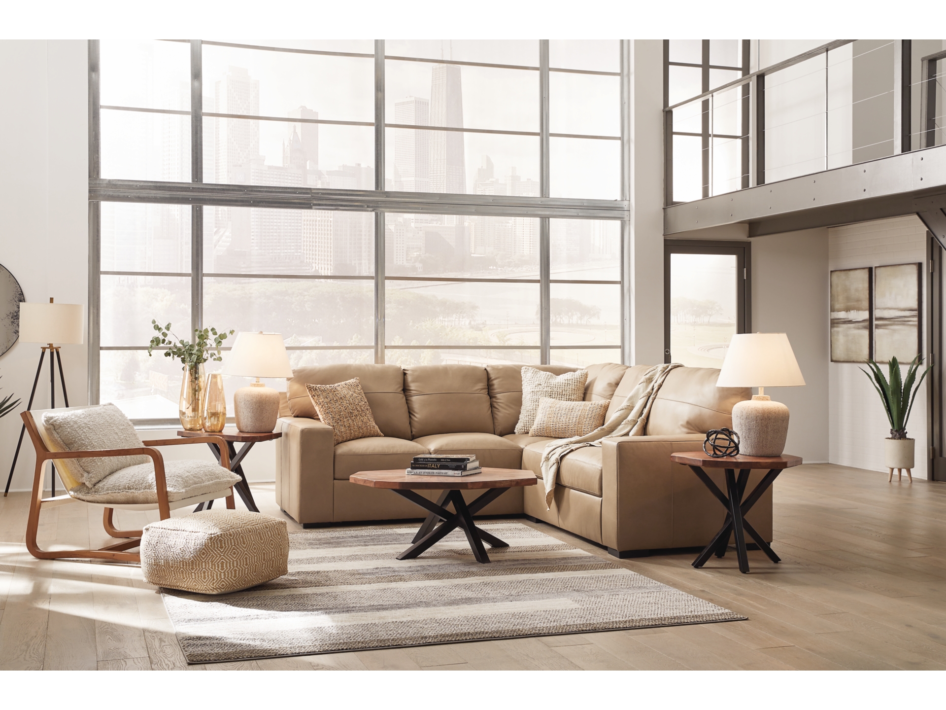 Image 2 of Bandon 2-Piece Leather Sectional